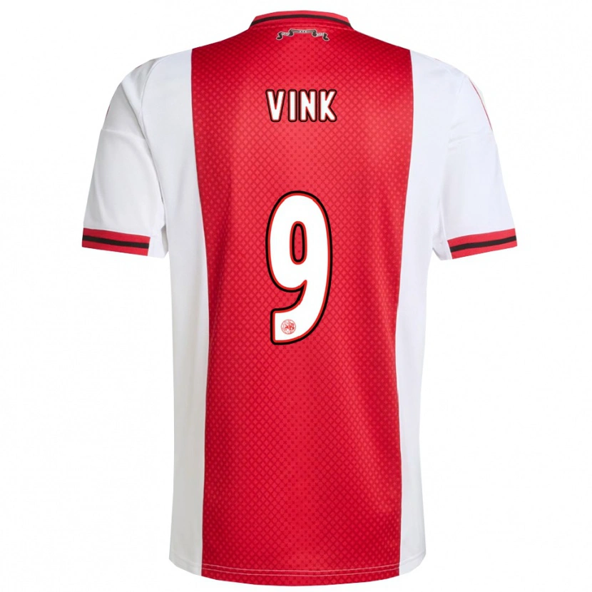 Danxen Heren Skye Vink #9 Rood Wit Thuisshirt Thuistenue 2025/26 T-Shirt