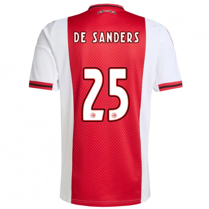 Danxen Heren Kay-Lee De Sanders #25 Rood Wit Thuisshirt Thuistenue 2025/26 T-Shirt
