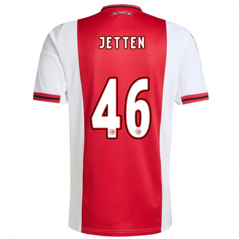 Danxen Heren Lucas Jetten #46 Rood Wit Thuisshirt Thuistenue 2025/26 T-Shirt