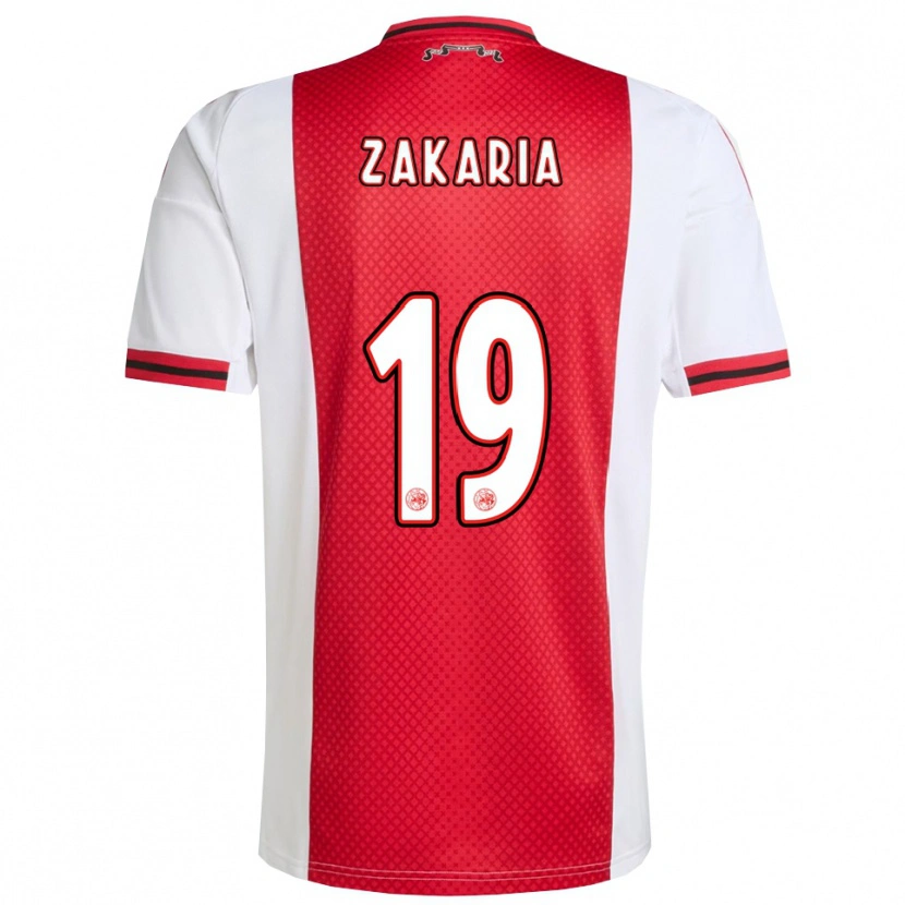 Danxen Heren Zakaria Ouazane #19 Rood Wit Thuisshirt Thuistenue 2025/26 T-Shirt