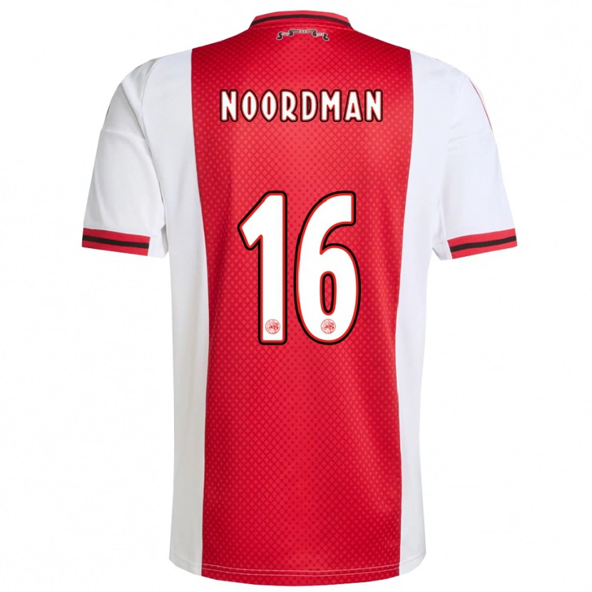 Danxen Heren Danique Noordman #16 Rood Wit Thuisshirt Thuistenue 2025/26 T-Shirt