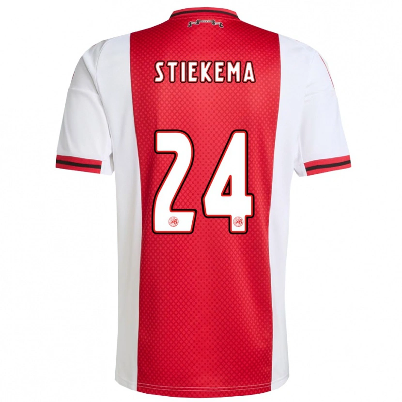 Danxen Heren Iris Stiekema #24 Rood Wit Thuisshirt Thuistenue 2025/26 T-Shirt