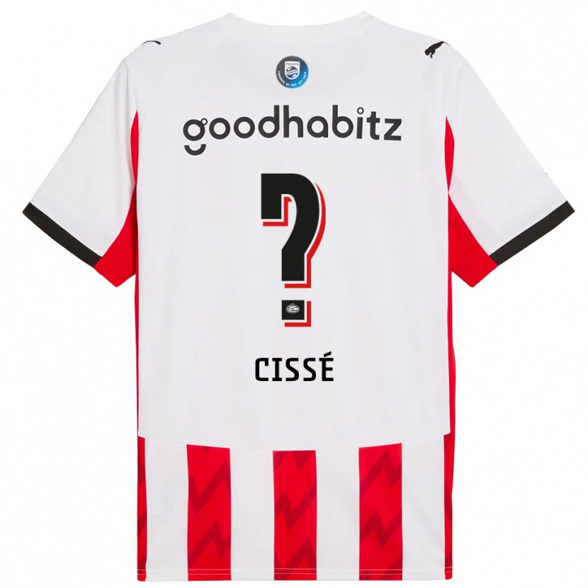 Danxen Heren Alseny Cissé #0 Rood Wit Thuisshirt Thuistenue 2025/26 T-Shirt