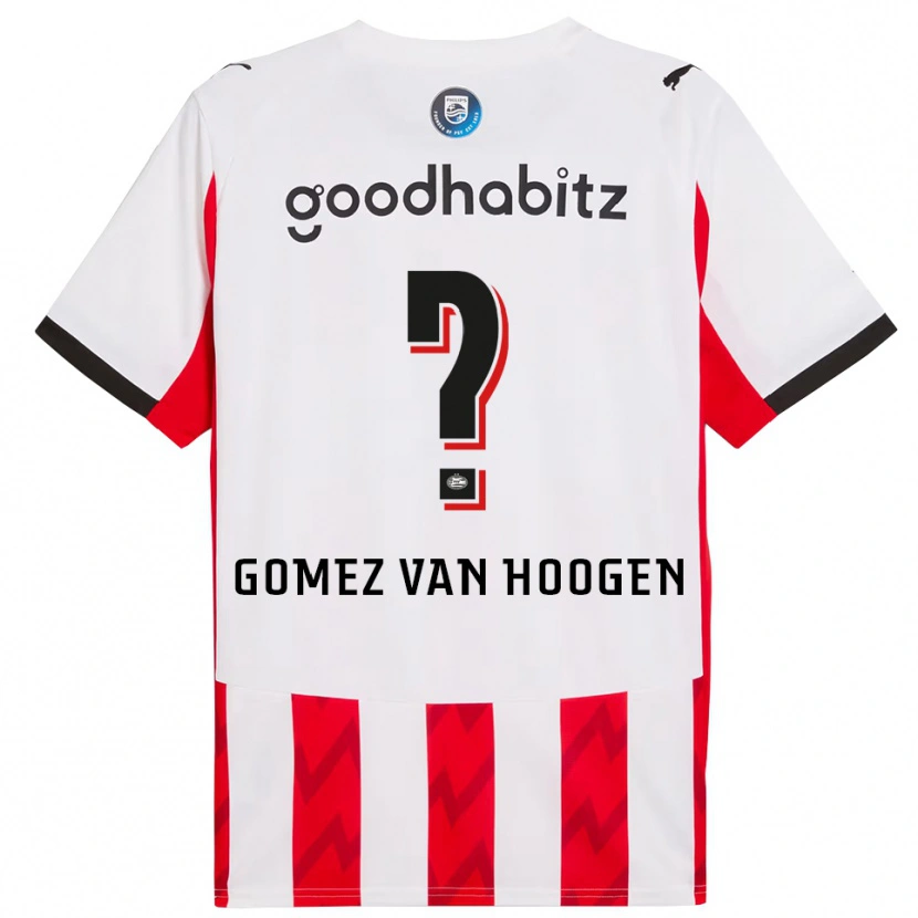 Danxen Heren Samuel Gomez Van Hoogen #0 Rood Wit Thuisshirt Thuistenue 2025/26 T-Shirt