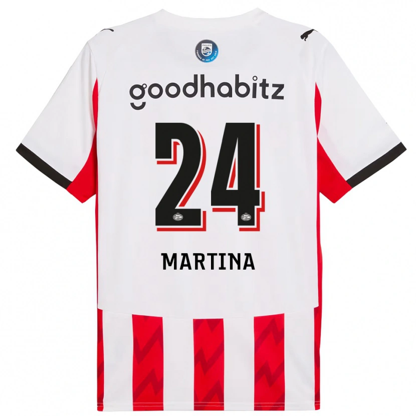 Danxen Heren Shijona Martina #24 Rood Wit Thuisshirt Thuistenue 2025/26 T-Shirt