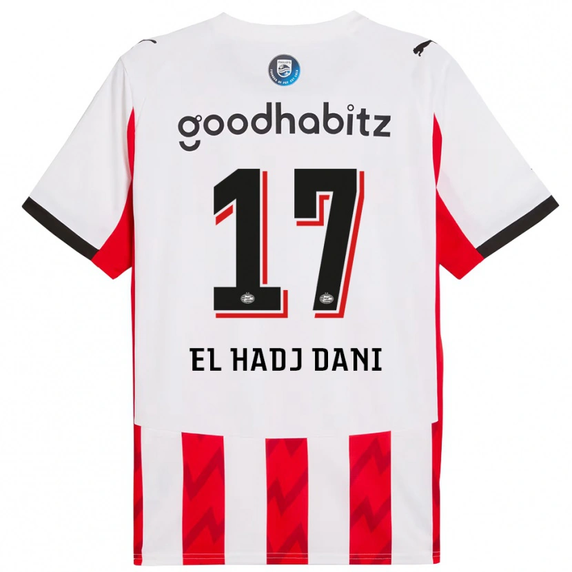 Danxen Heren Soudais El Hadj Dani #17 Rood Wit Thuisshirt Thuistenue 2025/26 T-Shirt