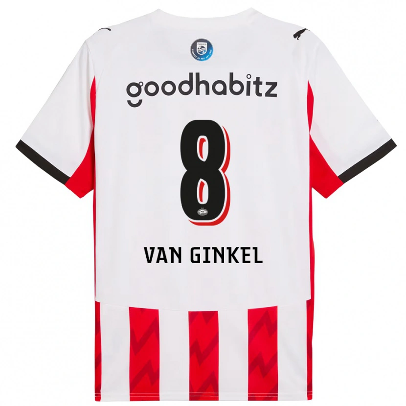 Danxen Heren Marco Van Ginkel #8 Rood Wit Thuisshirt Thuistenue 2025/26 T-Shirt