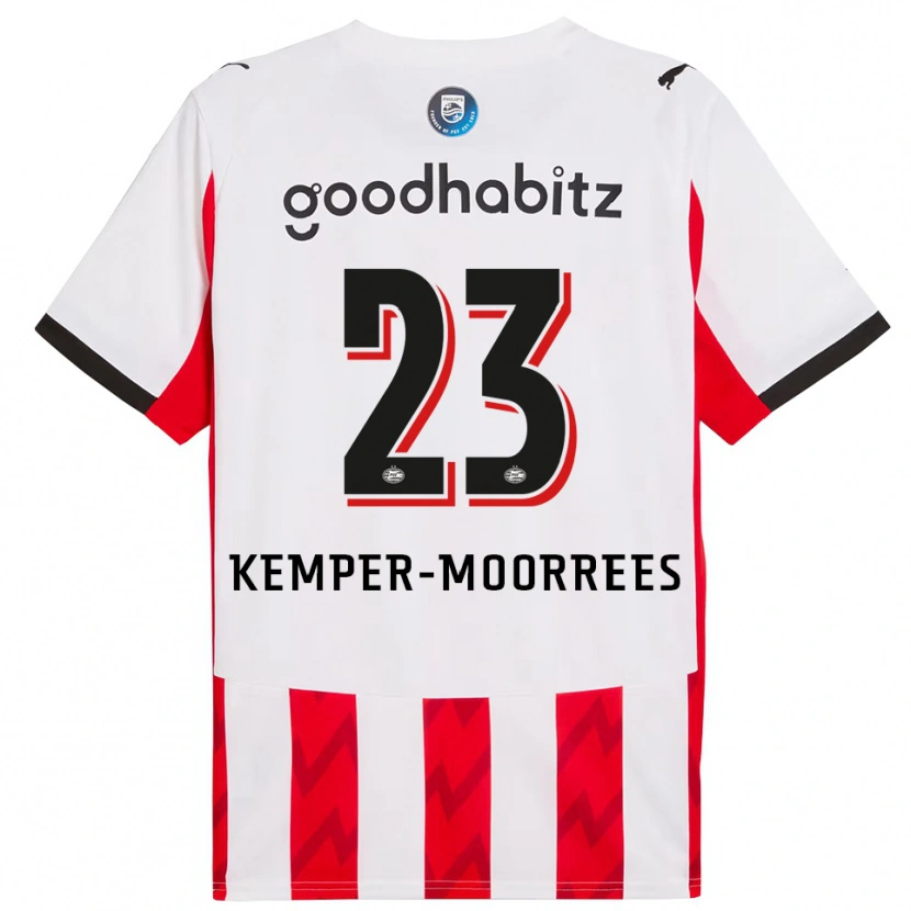 Danxen Heren Myrthe Kemper-Moorrees #23 Rood Wit Thuisshirt Thuistenue 2025/26 T-Shirt