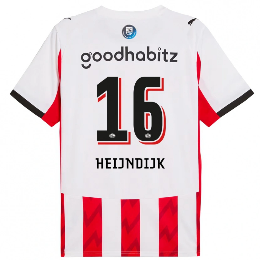 Danxen Heren Bram Heijndijk #16 Rood Wit Thuisshirt Thuistenue 2025/26 T-Shirt