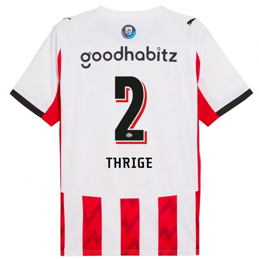 Danxen Heren Sara Thrige #2 Rood Wit Thuisshirt Thuistenue 2025/26 T-Shirt