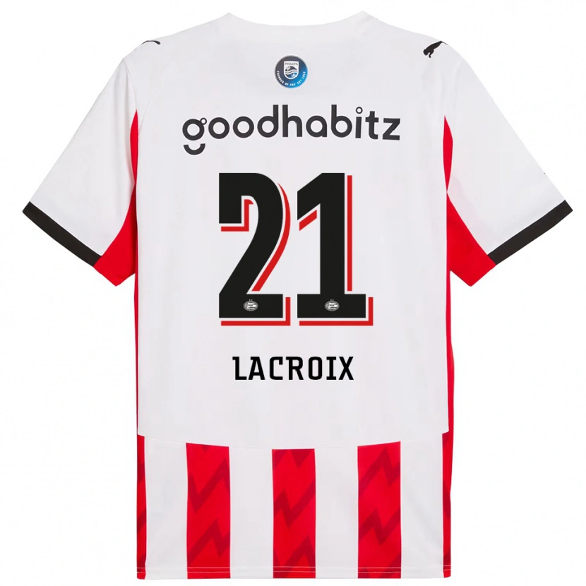 Danxen Heren Robine Lacroix #21 Rood Wit Thuisshirt Thuistenue 2025/26 T-Shirt