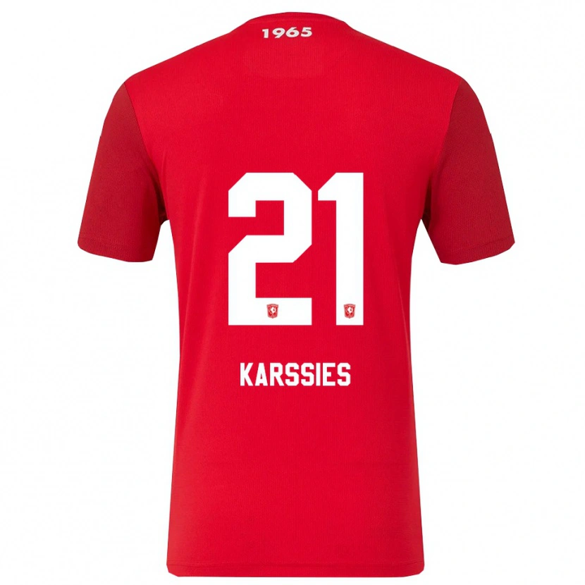 Danxen Heren Sam Karssies #21 Rood Wit Thuisshirt Thuistenue 2025/26 T-Shirt