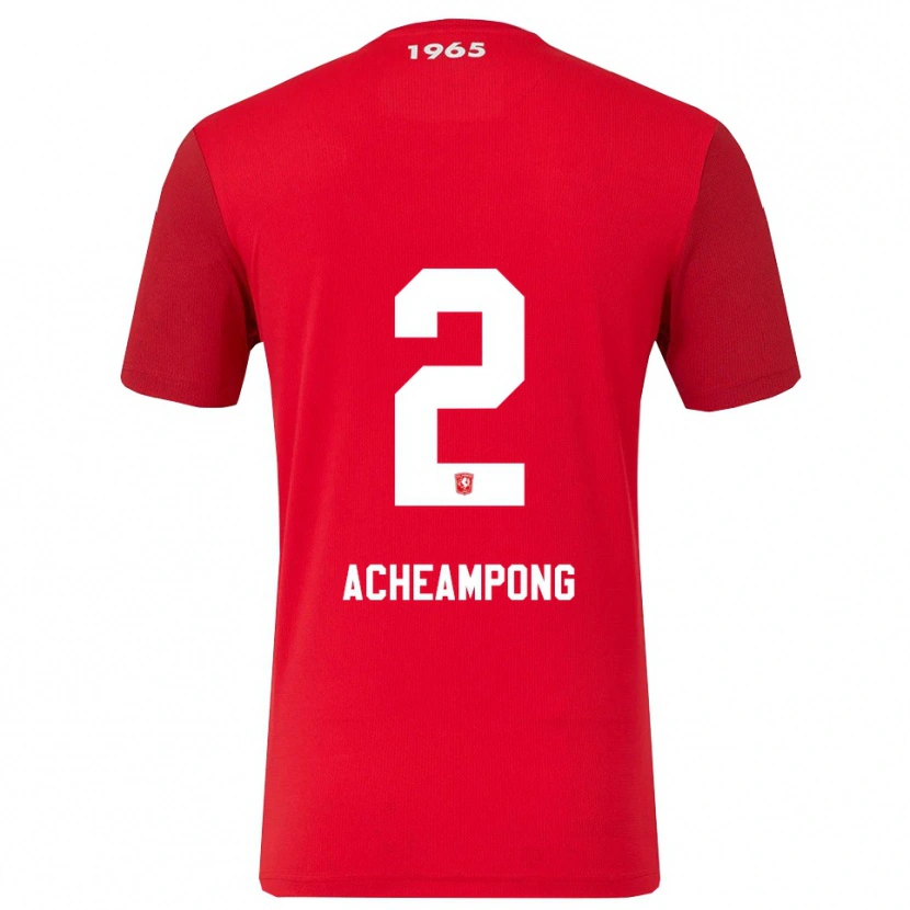 Danxen Heren Sage Acheampong #2 Rood Wit Thuisshirt Thuistenue 2025/26 T-Shirt