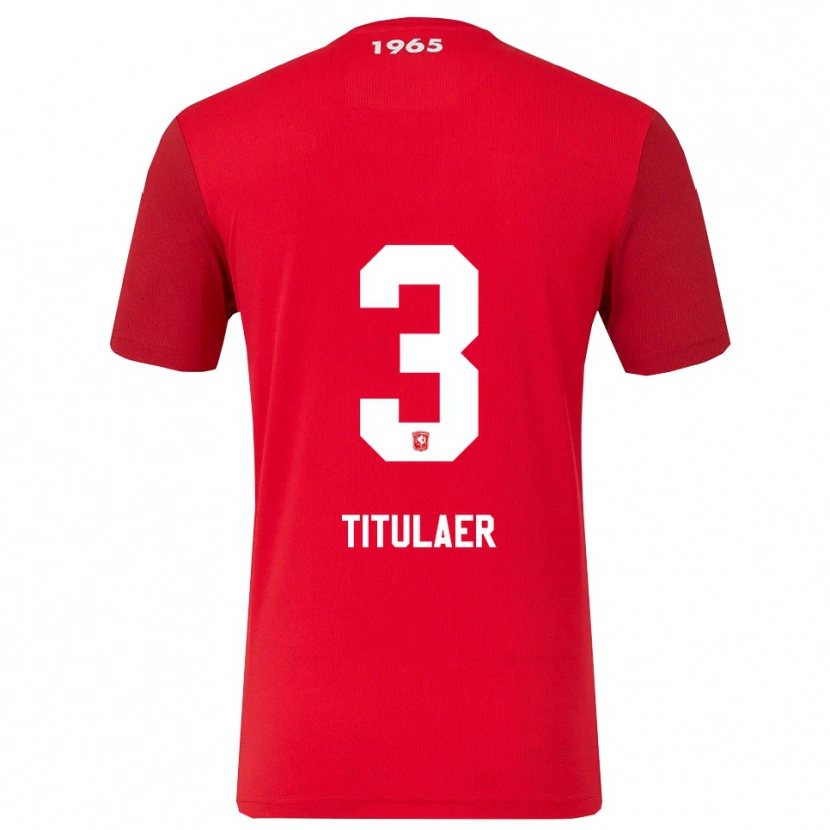 Danxen Heren Björn Titulaer #3 Rood Wit Thuisshirt Thuistenue 2025/26 T-Shirt