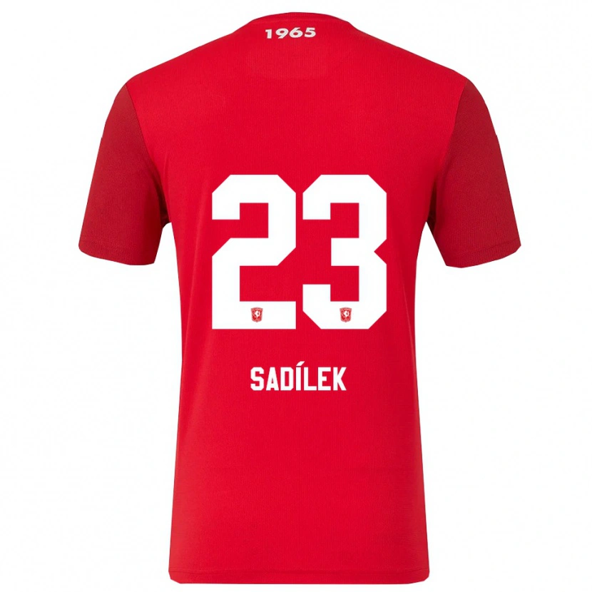 Danxen Heren Michal Sadilek #23 Rood Wit Thuisshirt Thuistenue 2025/26 T-Shirt
