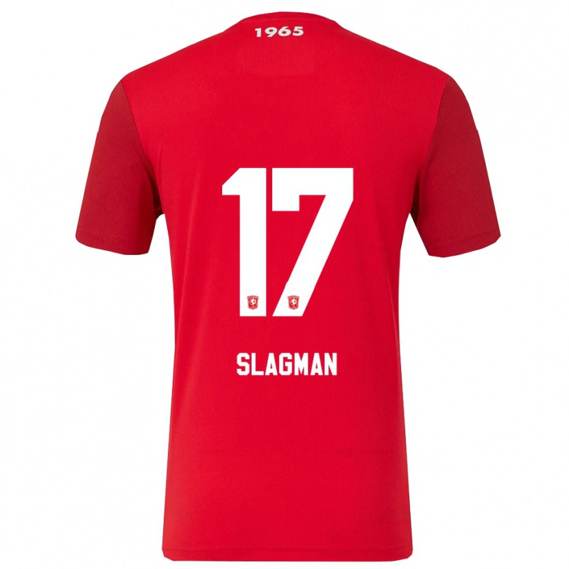 Danxen Heren Thom Slagman #17 Rood Wit Thuisshirt Thuistenue 2025/26 T-Shirt