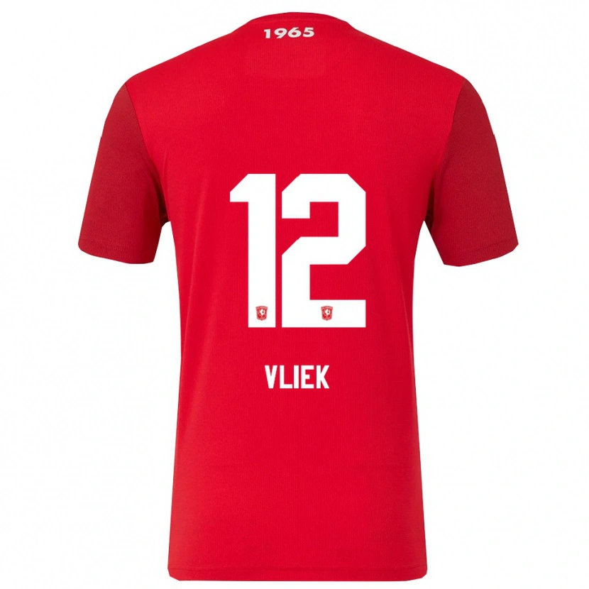 Danxen Heren Leonie Vliek #12 Rood Wit Thuisshirt Thuistenue 2025/26 T-Shirt
