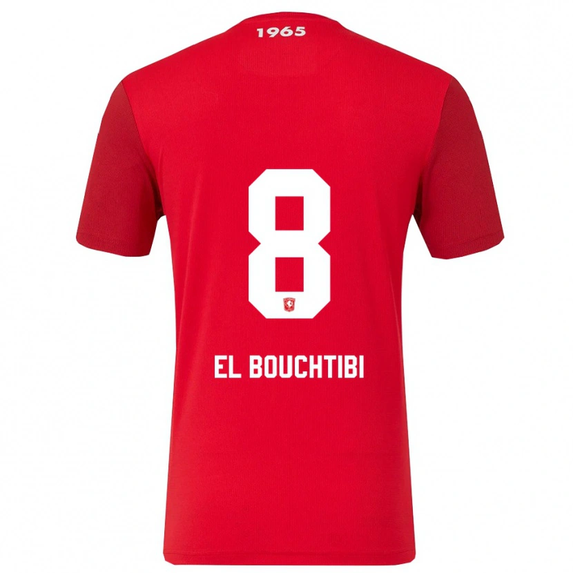 Danxen Heren Ilias El Bouchibti #8 Rood Wit Thuisshirt Thuistenue 2025/26 T-Shirt
