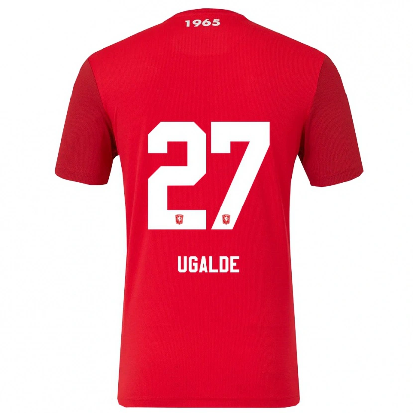 Danxen Heren Manfred Ugalde #27 Rood Wit Thuisshirt Thuistenue 2025/26 T-Shirt