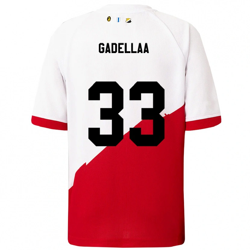 Danxen Heren Kevin Gadellaa #33 Wit Rood Thuisshirt Thuistenue 2025/26 T-Shirt