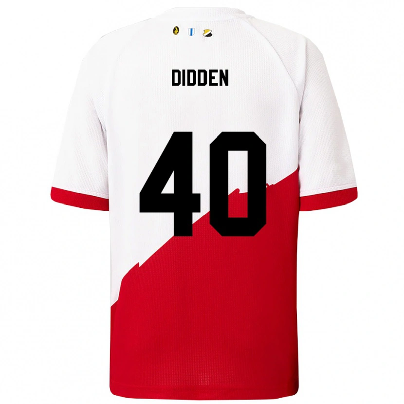 Danxen Heren Matisse Didden #40 Wit Rood Thuisshirt Thuistenue 2025/26 T-Shirt