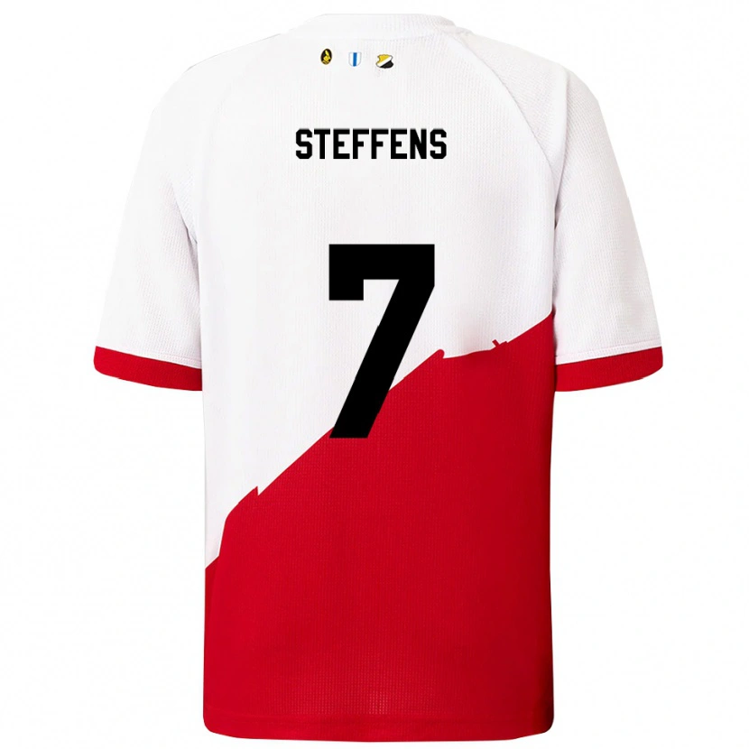 Danxen Heren Servahterio Steffens #7 Wit Rood Thuisshirt Thuistenue 2025/26 T-Shirt