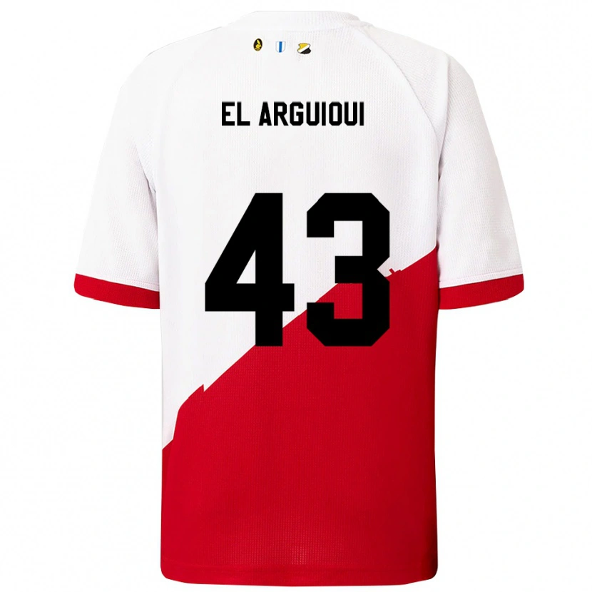 Danxen Heren Rafik El Arguioui #43 Wit Rood Thuisshirt Thuistenue 2025/26 T-Shirt