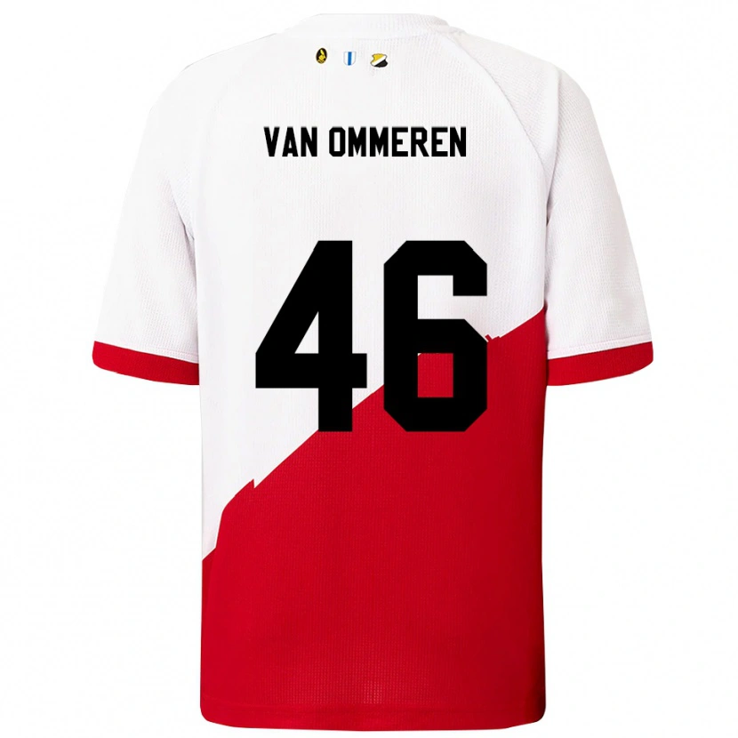Danxen Heren Jaygo Van Ommeren #46 Wit Rood Thuisshirt Thuistenue 2025/26 T-Shirt