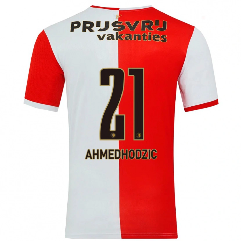 Danxen Heren Anel Ahmedhodzic #21 Rood Wit Thuisshirt Thuistenue 2025/26 T-Shirt