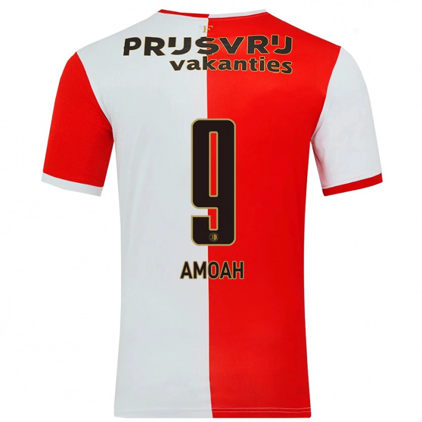 Danxen Heren Matthew Amoah #9 Rood Wit Thuisshirt Thuistenue 2025/26 T-Shirt