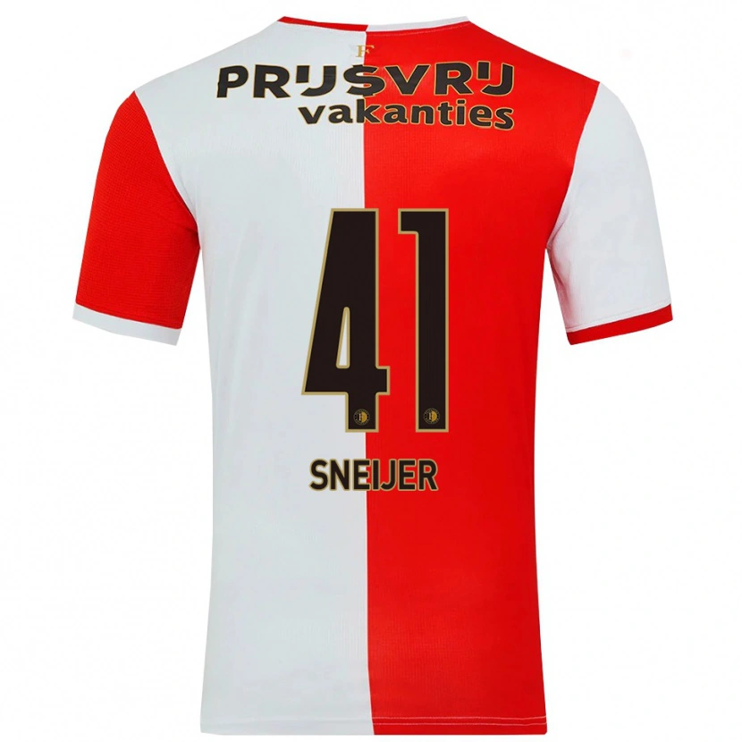 Danxen Heren Zino Sneijer #41 Rood Wit Thuisshirt Thuistenue 2025/26 T-Shirt