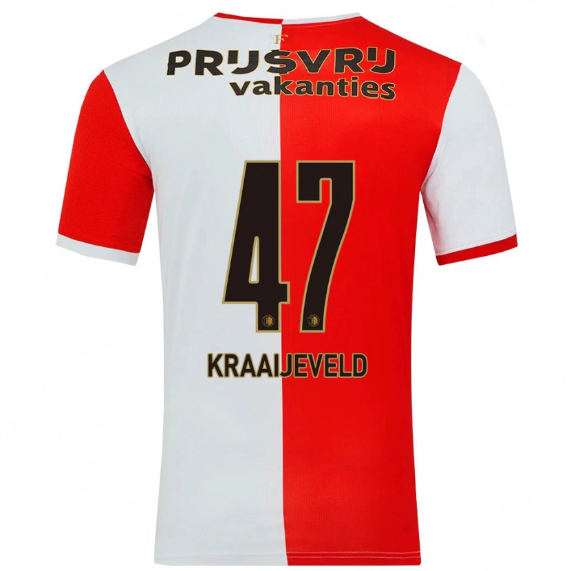 Danxen Heren Thijs Kraaijeveld #47 Rood Wit Thuisshirt Thuistenue 2025/26 T-Shirt