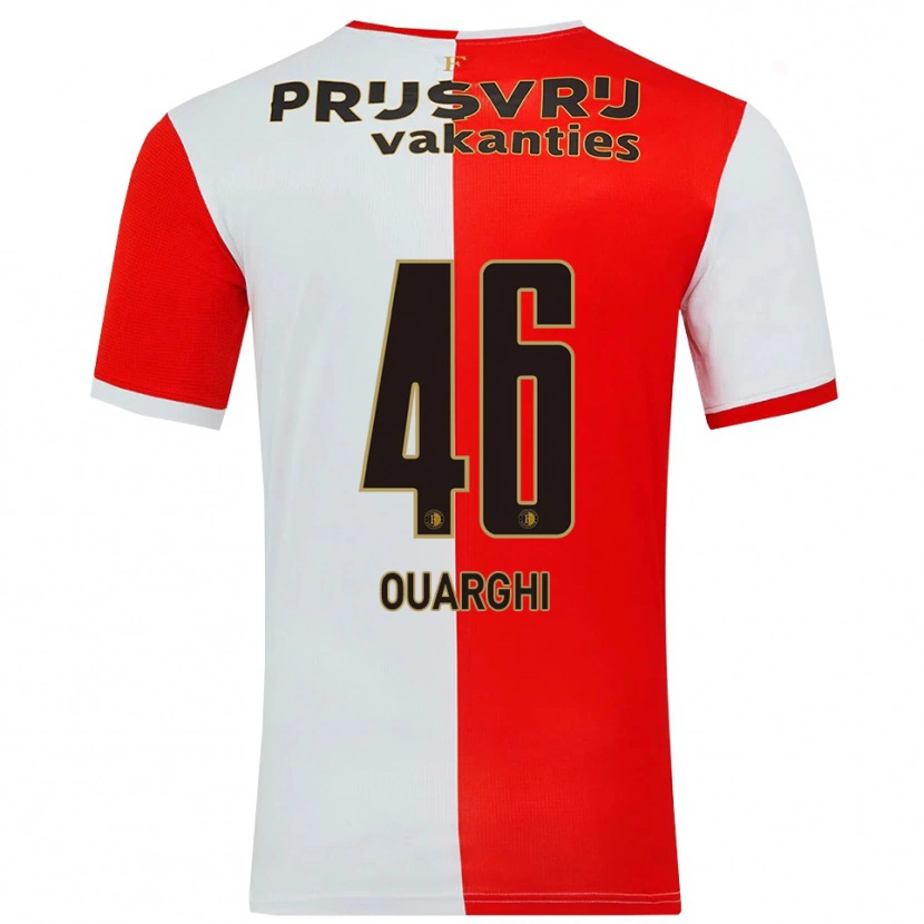 Danxen Heren Ayoub Ouarghi #46 Rood Wit Thuisshirt Thuistenue 2025/26 T-Shirt