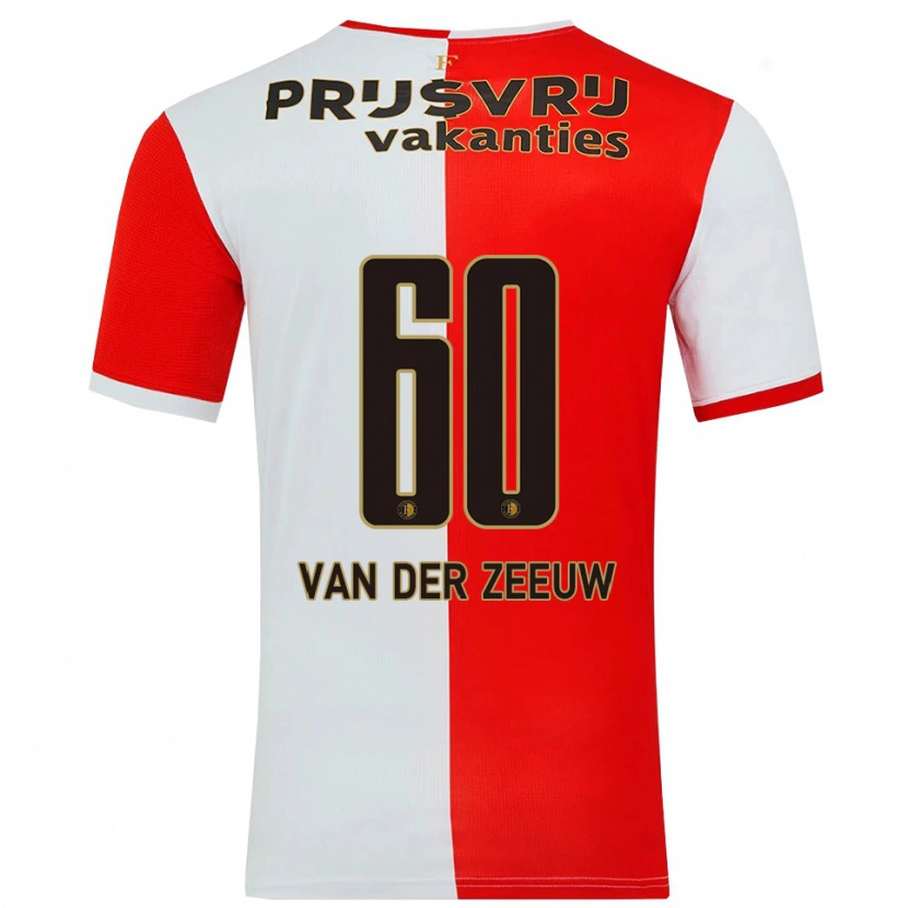 Danxen Heren Twan Van Der Zeeuw #60 Rood Wit Thuisshirt Thuistenue 2025/26 T-Shirt