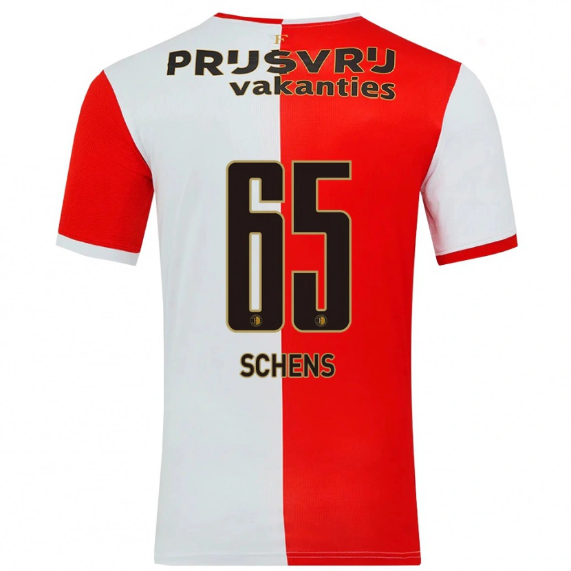 Danxen Heren Twan Schens #65 Rood Wit Thuisshirt Thuistenue 2025/26 T-Shirt