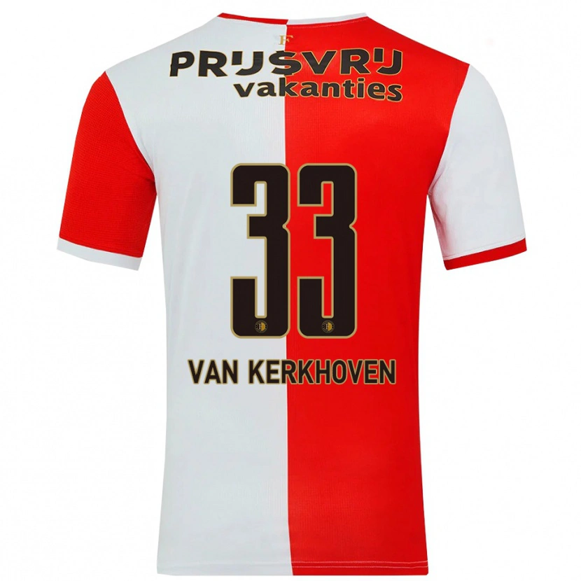 Danxen Heren Ella Van Kerkhoven #33 Rood Wit Thuisshirt Thuistenue 2025/26 T-Shirt