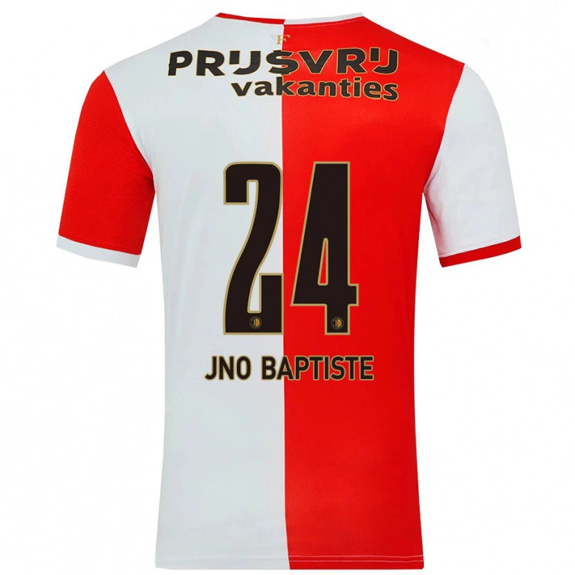 Danxen Heren Bridget Jno Baptiste #24 Rood Wit Thuisshirt Thuistenue 2025/26 T-Shirt