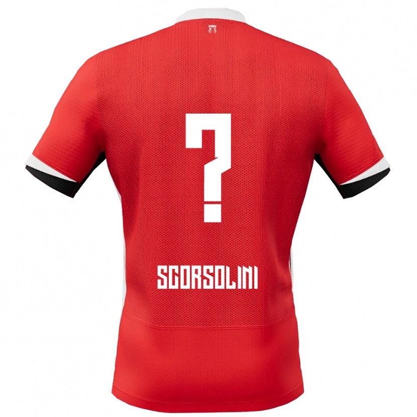 Danxen Heren Luca Scorsolini #0 Rood Wit Thuisshirt Thuistenue 2025/26 T-Shirt
