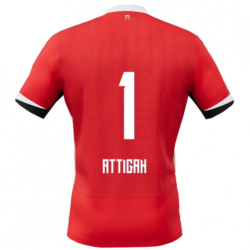 Danxen Heren Quenten Attigah #1 Rood Wit Thuisshirt Thuistenue 2025/26 T-Shirt
