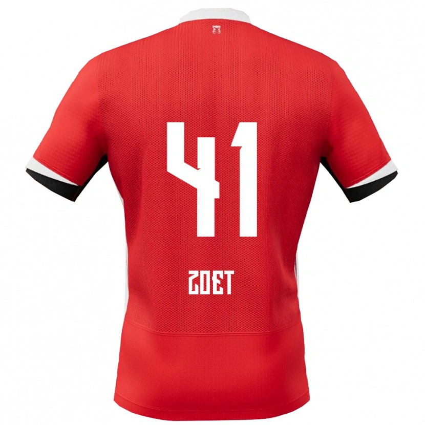 Danxen Heren Jeroen Zoet #41 Rood Wit Thuisshirt Thuistenue 2025/26 T-Shirt