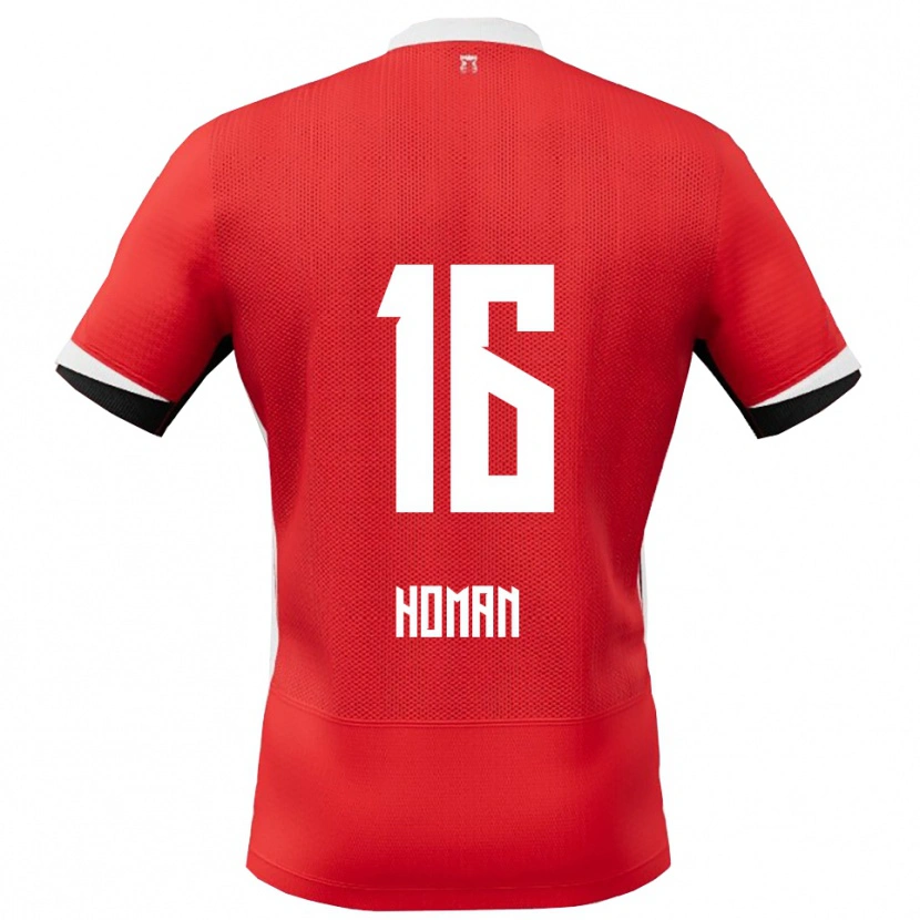 Danxen Heren Nick Homan #16 Rood Wit Thuisshirt Thuistenue 2025/26 T-Shirt