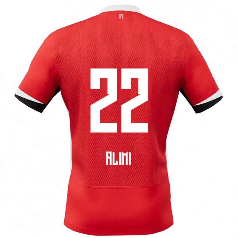 Danxen Heren Fadil Alimi #22 Rood Wit Thuisshirt Thuistenue 2025/26 T-Shirt