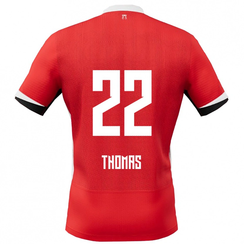 Danxen Heren Kealyn Thomas #22 Rood Wit Thuisshirt Thuistenue 2025/26 T-Shirt