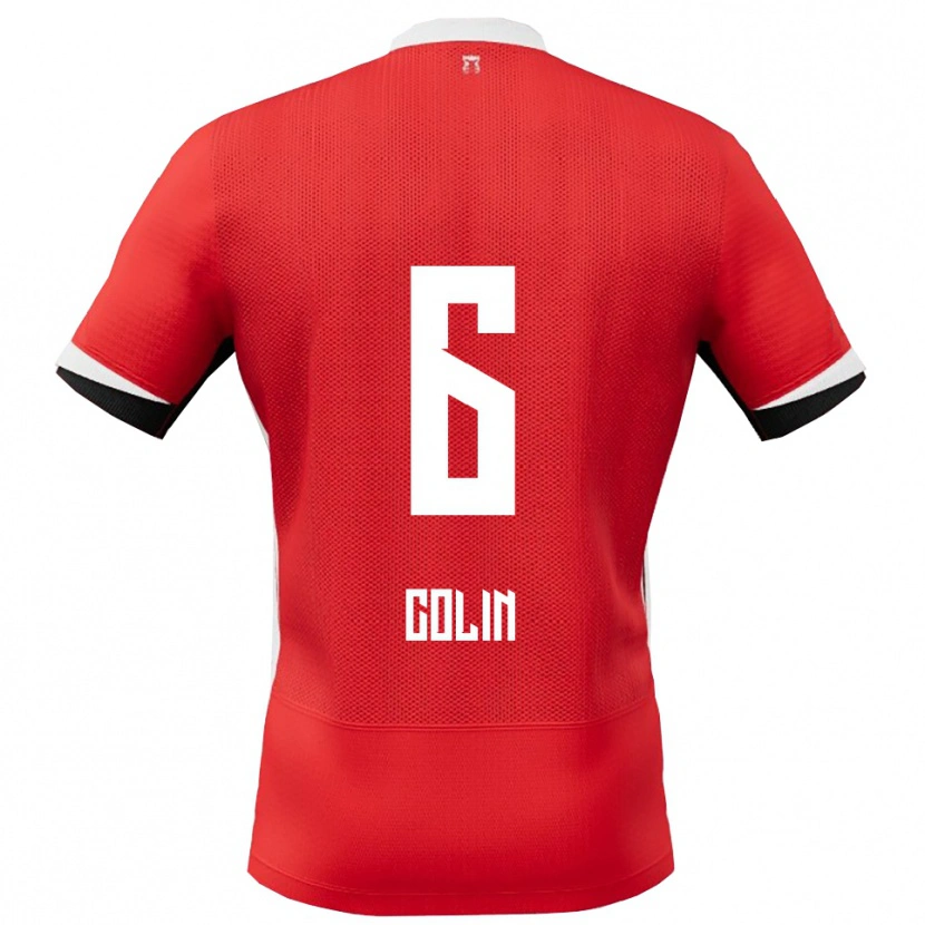 Danxen Heren Isa Colin #6 Rood Wit Thuisshirt Thuistenue 2025/26 T-Shirt