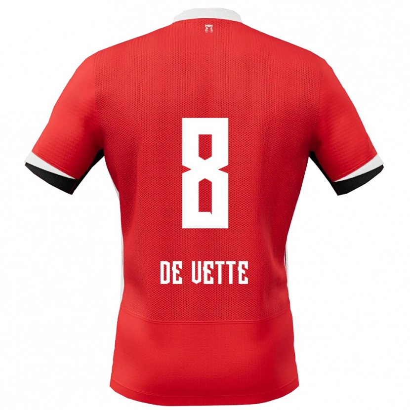 Danxen Heren Manique De Vette #8 Rood Wit Thuisshirt Thuistenue 2025/26 T-Shirt