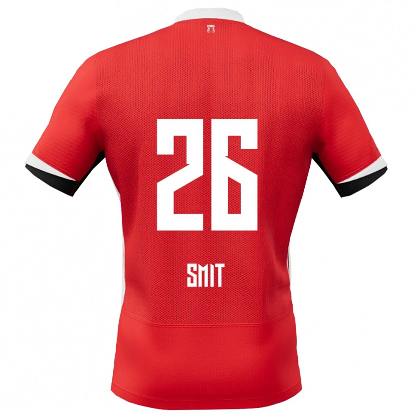 Danxen Heren Kees Smit #26 Rood Wit Thuisshirt Thuistenue 2025/26 T-Shirt