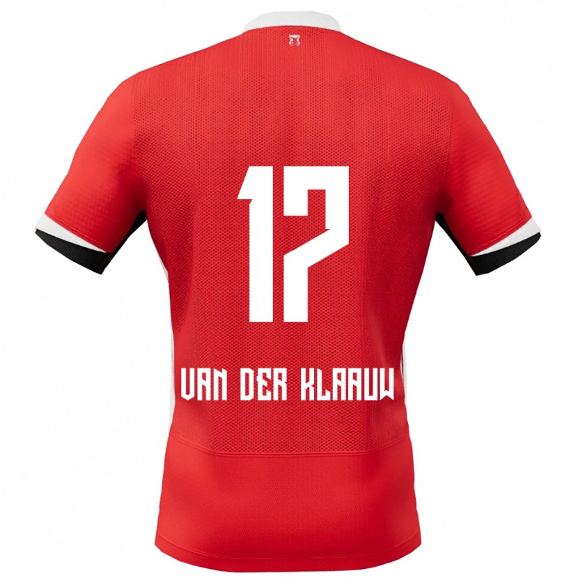 Danxen Heren Deacon Van Der Klaauw #17 Rood Wit Thuisshirt Thuistenue 2025/26 T-Shirt
