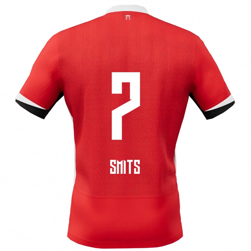 Danxen Heren Anthony Smits #7 Rood Wit Thuisshirt Thuistenue 2025/26 T-Shirt
