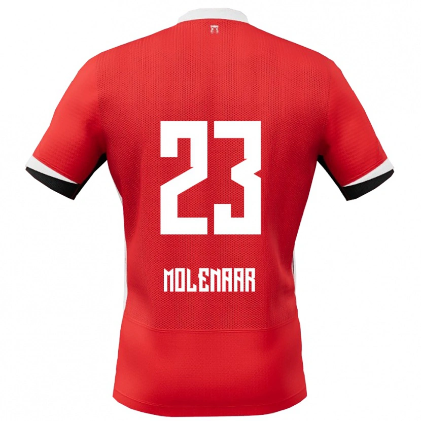 Danxen Heren Finn Molenaar #23 Rood Wit Thuisshirt Thuistenue 2025/26 T-Shirt