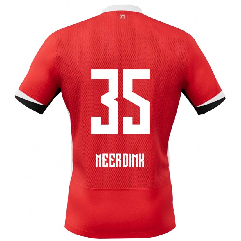 Danxen Heren Mexx Meerdink #35 Rood Wit Thuisshirt Thuistenue 2025/26 T-Shirt